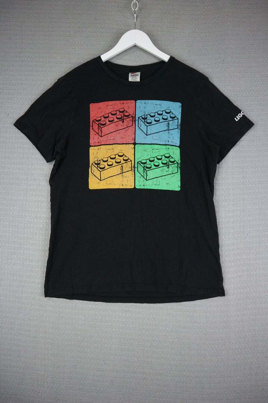 LEGOLAND Lego Bricks Pop Art Graphic T-Shirt Black Men's Size Large